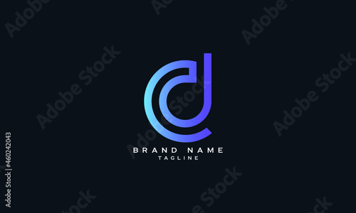 CD, DC, Abstract initial monogram letter alphabet logo design