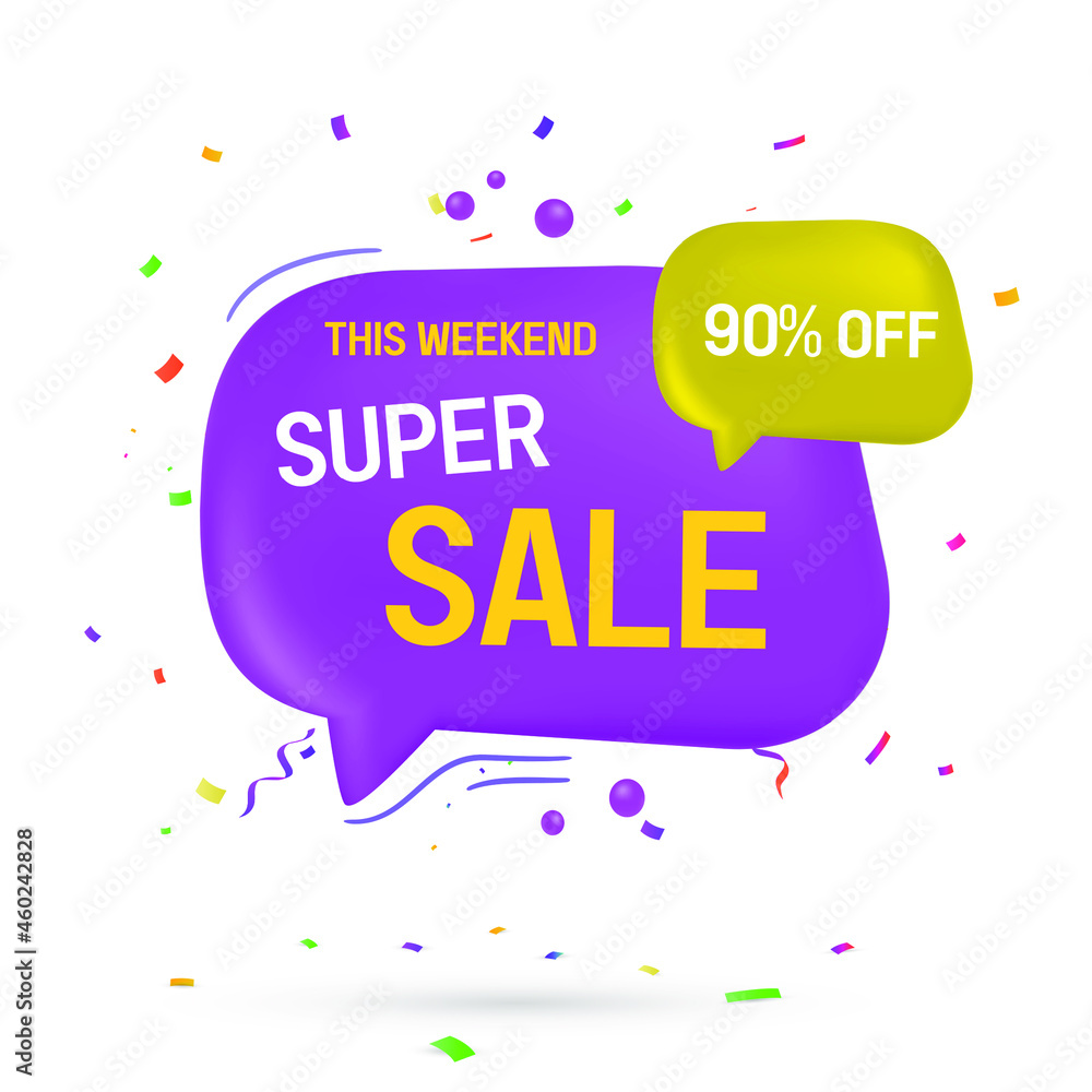 Discount speech bubbles