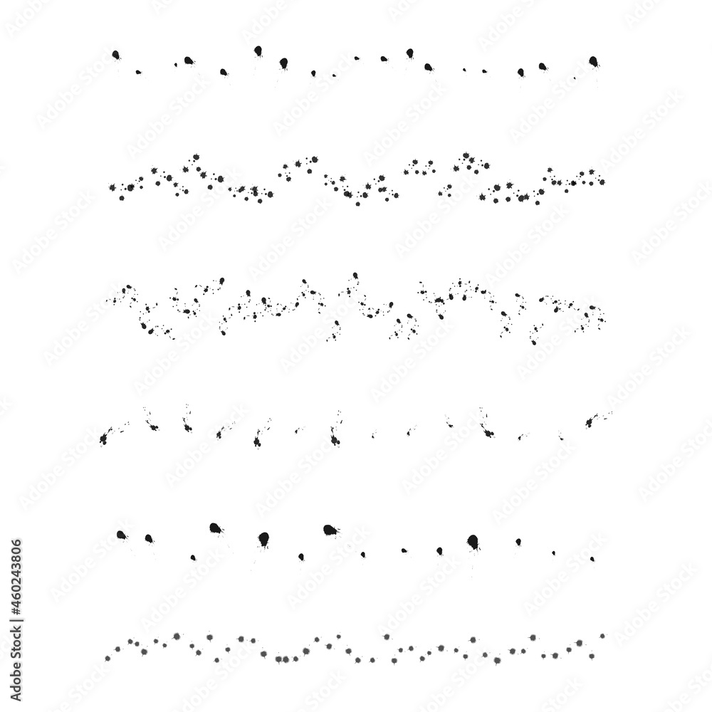 Ink written point waves. Black abstract background. Minimal poster. Minimalist concept. Vector illustration. Stock image. Ink written point waves. Black abstract background. Minimal poster. Minimalist concept. Vector illustration. Stock image.
