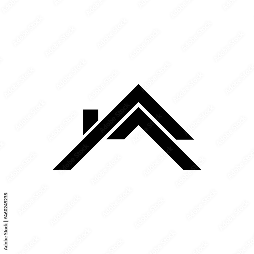 Roof house logo icon isolated on white background Stock Illustration ...