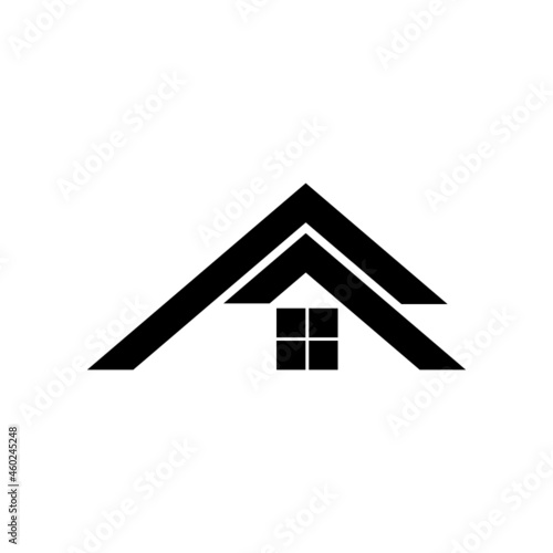 Roof house logo icon isolated on white background