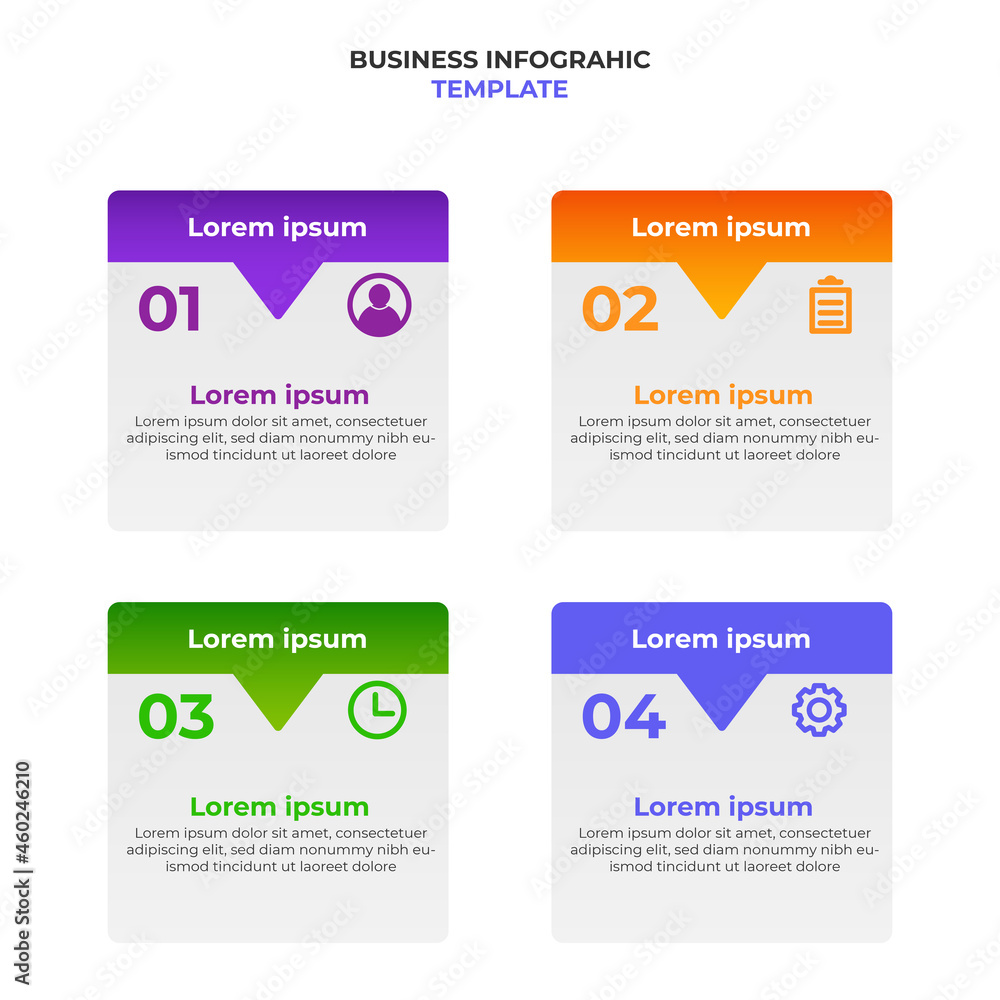 simple modern gradient business infographic design template. 