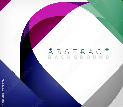 Abstract square shape with overlapping waves, minimal geometric background. Vector Illustration For Wallpaper, Banner, Background, Landing Page