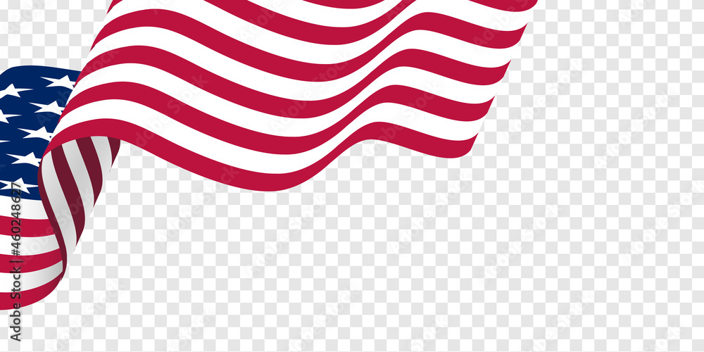 Obraz premium American flag on transparent background