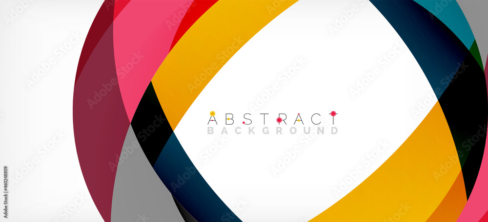 Color circle shapes, minimal geometric background. Trendy dynamic composition. Vector Illustration For Wallpaper, Banner, Background, Landing Page Color circle shapes, minimal geometric background. Trendy dynamic composition. Vector Illustration For Wallpaper, Banner, Background, Landing Page