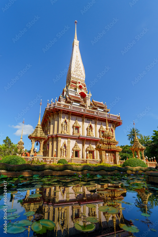 Wat Chalong Temple Phuket Thailand blue sky Wat Chalong Temple Phuket Thailand blue sky