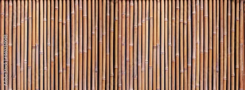 Obraz  z motywem bamboo wall abstract texture background composition, top view above