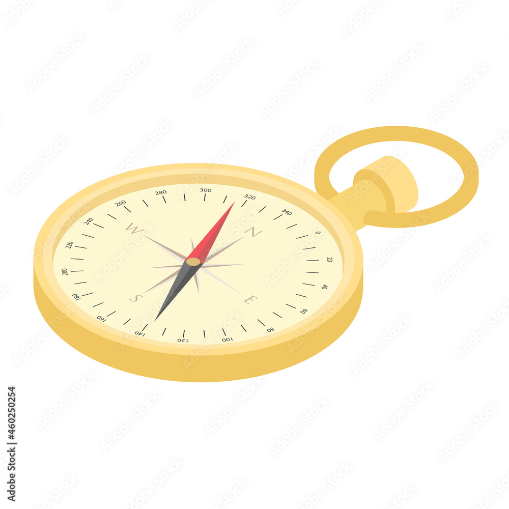 Classic round compass isolated on white background Classic round compass isolated on white background