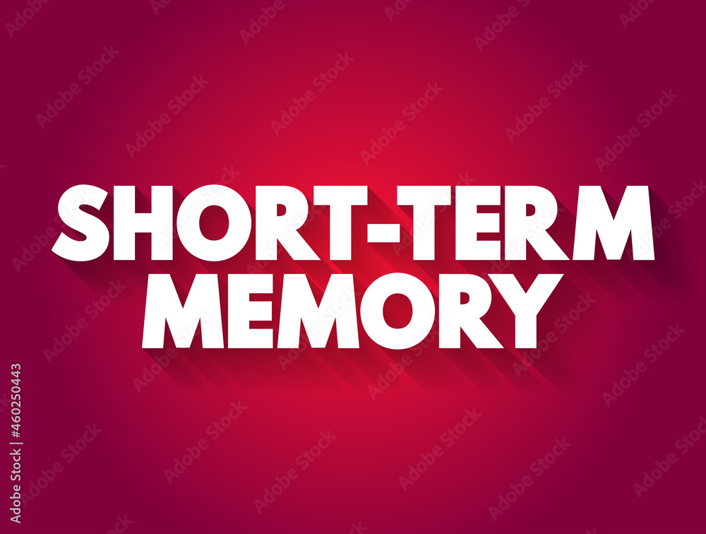 Short-term memory text quote, concept background