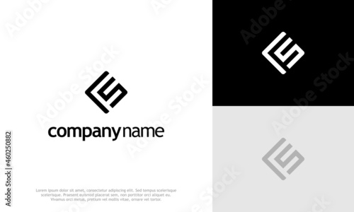 Letter CS SC logo. Icon design. Template elements. Geometric abstract logos