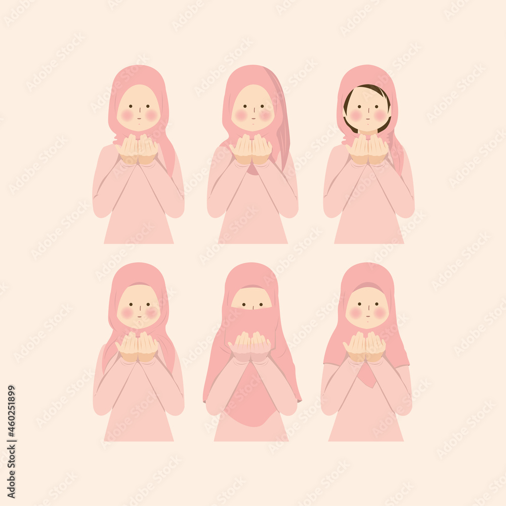Muslima Women Praying Dua in Bundle Set Muslima Women Praying Dua in Bundle Set