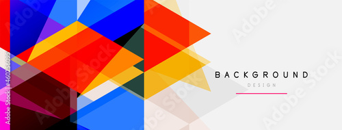 Mosaic triangles geometric background. Techno or business concept, pattern for wallpaper, banner, background, landing page