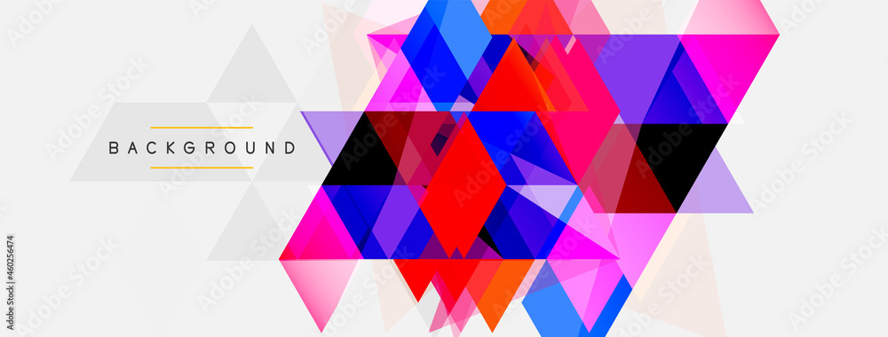 Mosaic triangles geometric background. Techno or business concept, pattern for wallpaper, banner, background, landing page Mosaic triangles geometric background. Techno or business concept, pattern for wallpaper, banner, background, landing page