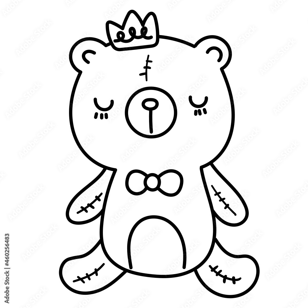 Obraz premium teddy bear outline