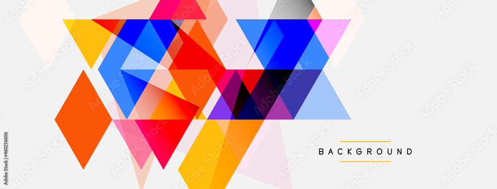Mosaic triangles geometric background. Techno or business concept, pattern for wallpaper, banner, background, landing page Mosaic triangles geometric background. Techno or business concept, pattern for wallpaper, banner, background, landing page