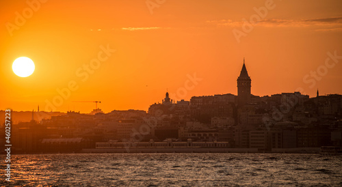 ıstanbul bosphours galata tower istanbul sunset photo