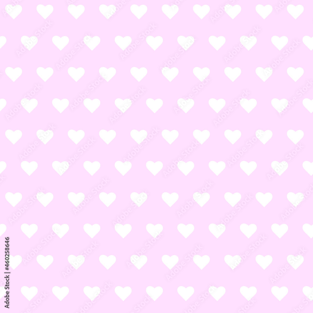 Vector seamless pattern. Simple repeating texture with hearts. Stylish hipster texture.