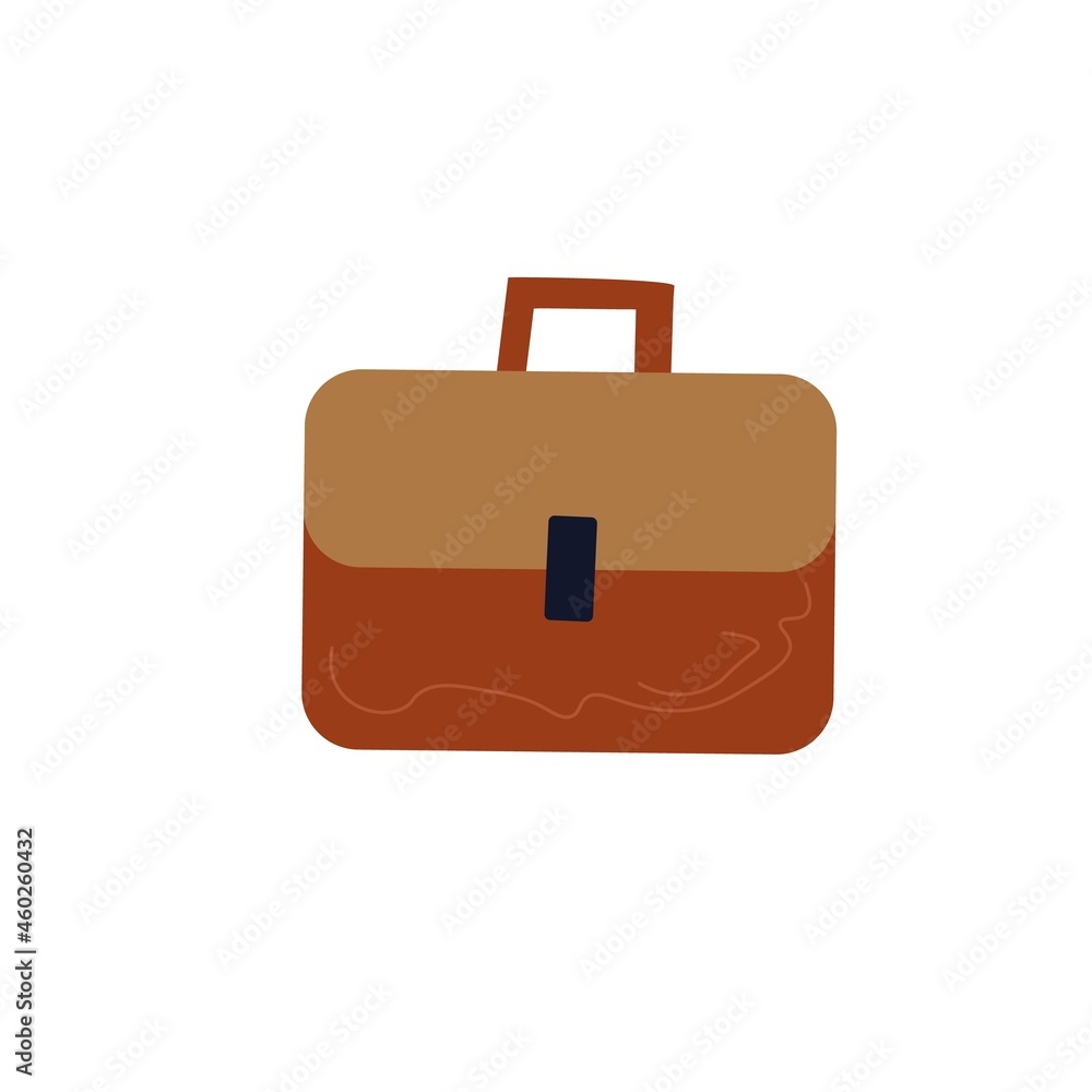 Vector cartoon flat fashionable briefcase.Trendy practical portfolio isolated on empty background-stylish fashion concept,web site banner ad design Vector cartoon flat fashionable briefcase.Trendy practical portfolio isolated on empty background-stylish fashion concept,web site banner ad design
