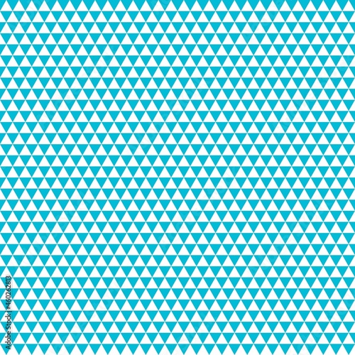 Blue and white background. Triangle pattern. Geometrical simple image illustration. Seamless pattern. Triangle mosaic pattern vector background.