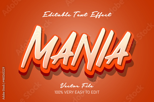 mania 3d text effect style modern