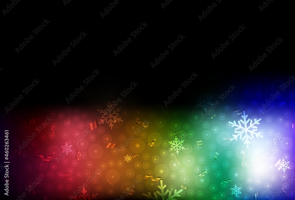 Obraz premium Dark Multicolor vector backdrop in holiday style.