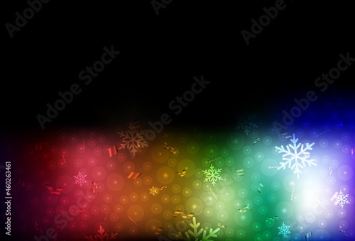 Dark Multicolor vector backdrop in holiday style.