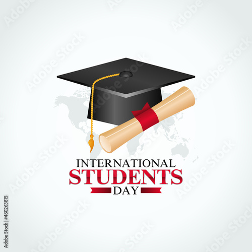vector graphic of International students day good for International students day celebration. flat design. flyer design.flat illustration.