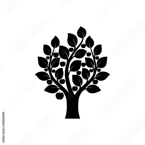 Apple tree icon isolated on white background