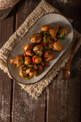 Fresh mushroom salad