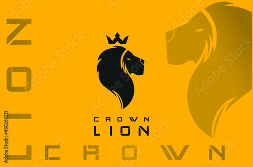 Minimal Abstract Vector of Lion Head Logo Design