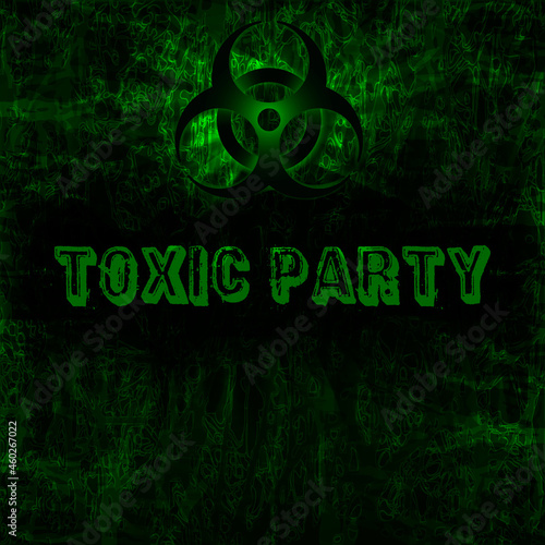Vector Toxic party poster.