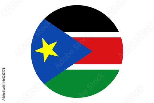Circle flag vector of South Sudan on white background. Free Download Circle flag vector of South Sudan on white background. - GFXLoad