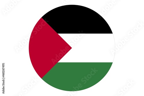 Circle flag vector of State of Palestine on white background. Free Download Circle flag vector of State of Palestine on white background. - GFXLoad