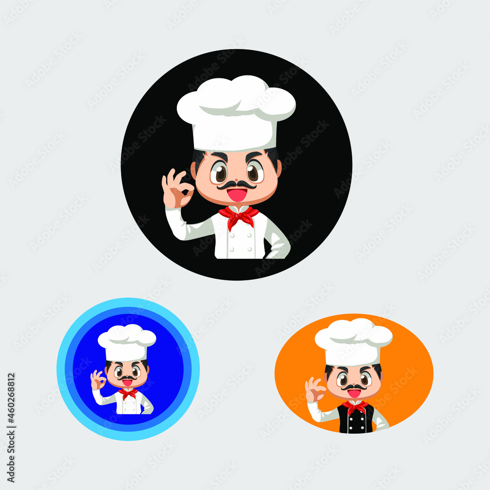 chef logo design, illustration vector graphic. perfect for restaurant, only shop an company.