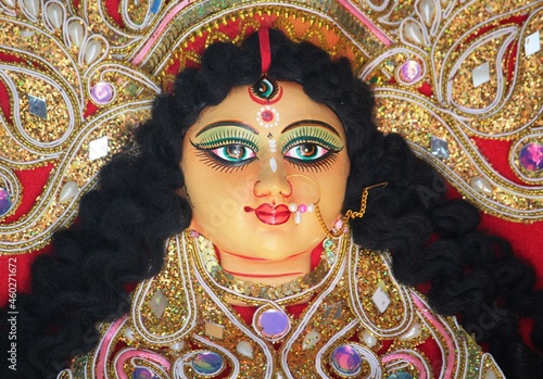 sculpture of a Indian gods Devi Durga.