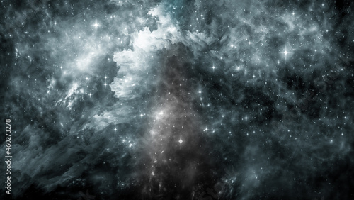 Colourful  Deep Space Nebular Stary Galaxy Background © Dan