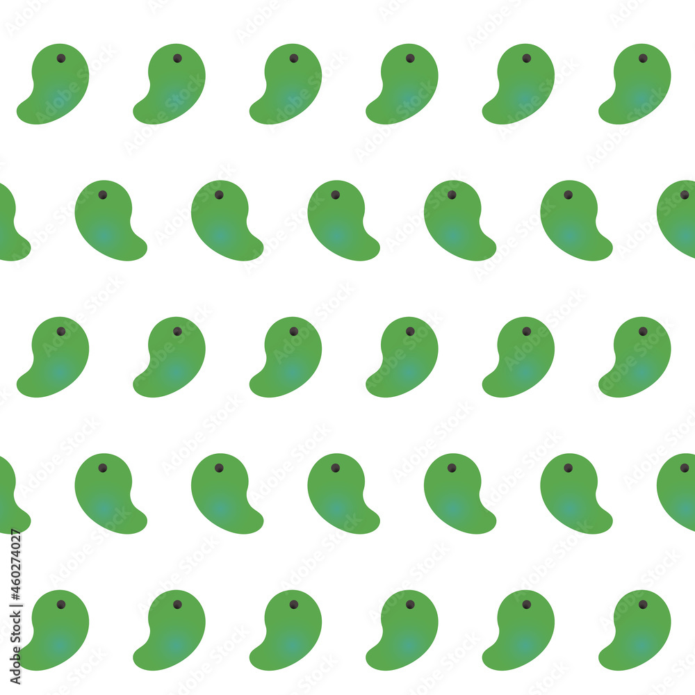 Fototapeta premium 緑の勾玉のパターン