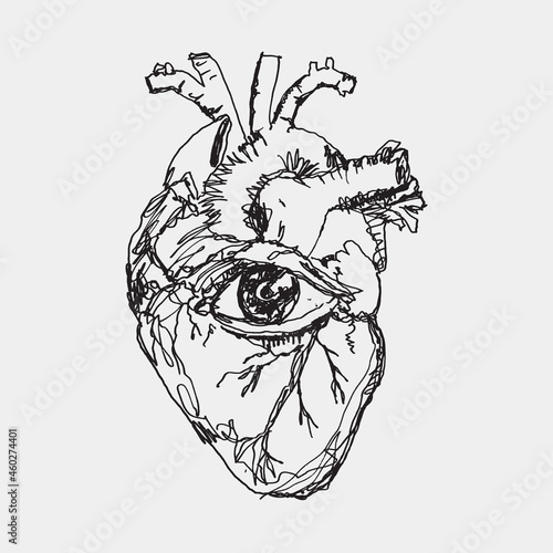 Artistic hand-drawn sketchy...