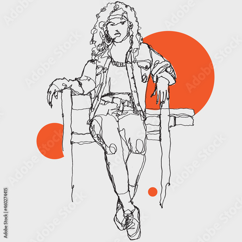 Vector free hand drawing il...