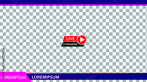 
frame template for live video streaming or video editing compatible for use on various platforms with a purple color scheme with 16:9 dimensions