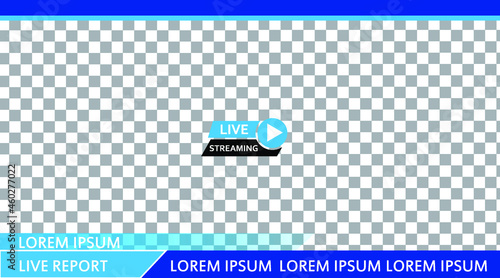 frame template for live video streaming or video editing compatible for use on various platforms with a blue sky color scheme with 16:9 dimensions