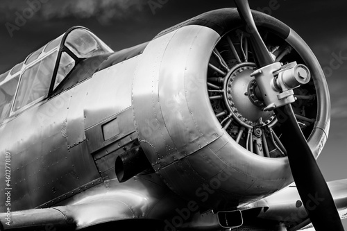 Fotobehang The T-6 Texan is an American single engined trainer aircraft used to train pilot
