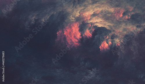 Obraz na płótnie Sunbreaking cloudscape - 13k w salonie