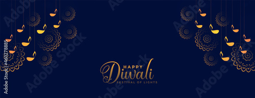 traditional decorative happy diwali festival banner design