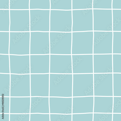 Vector hand-drawn childrens seamless checkered pattern. Plaid geometrical simple texture. Crossing lines. Abstract cute delicate pattern ideal for fabric, textile, wallpaper, apparel, wrapping paper.