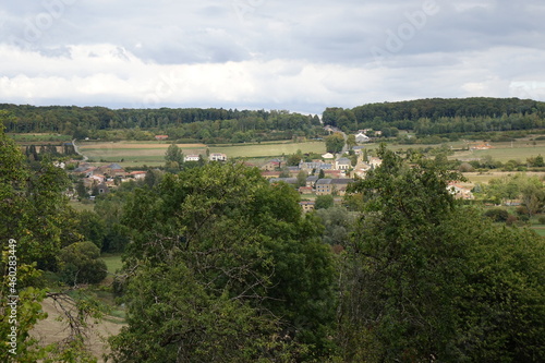 Scenic view on Torgny, Rouvroy, Wallonia, southernmost village of Belgium 