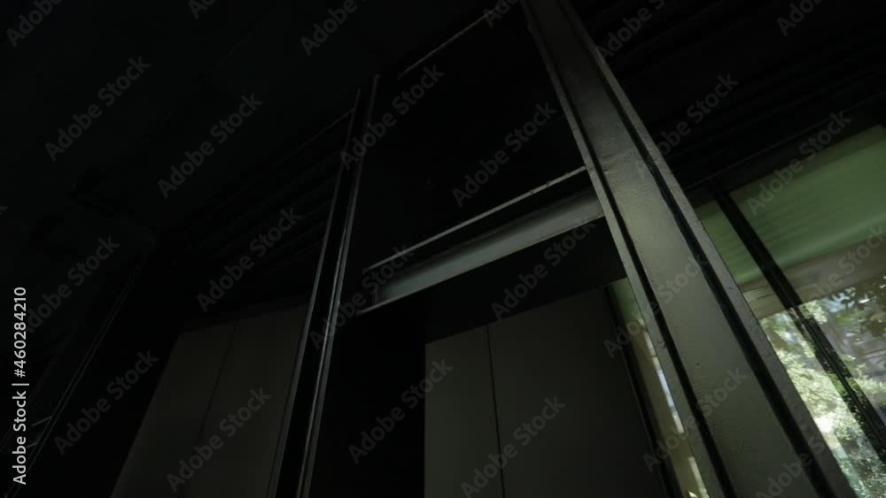 Aluminum profile on a modern facade. modern architecture. Retrofitting process on an old architecture Aluminum profile on a modern facade. modern architecture. Retrofitting process on an old architecture