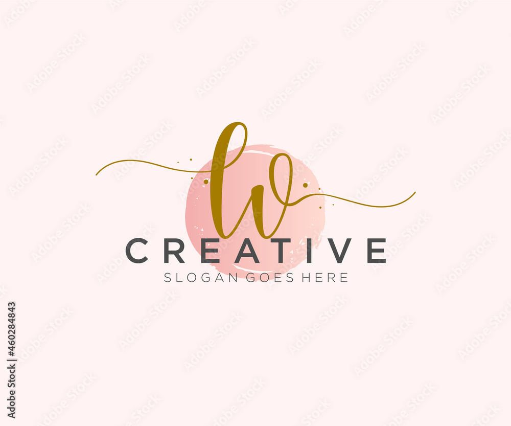 initial , Feminine logo beauty monogram and elegant logo design ...