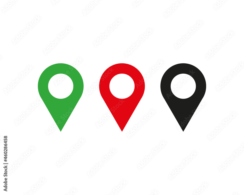 Naklejka premium Location pin icon. pin point icon. map location pointer symbol vector