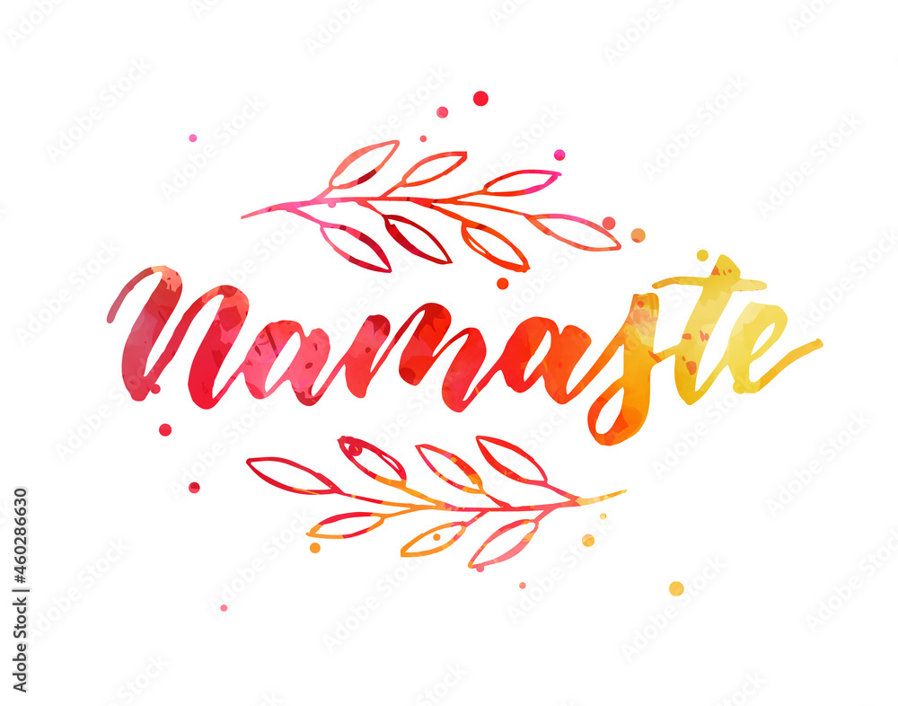 Namaste lettering Stock Vector | Adobe Stock